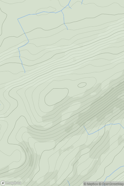 Thumbnail image for Upper Park [Aberystwyth to Welshpool] showing contour plot for surrounding peak